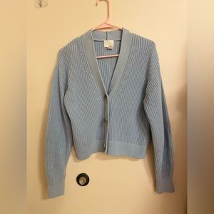 h&m blue cardigan